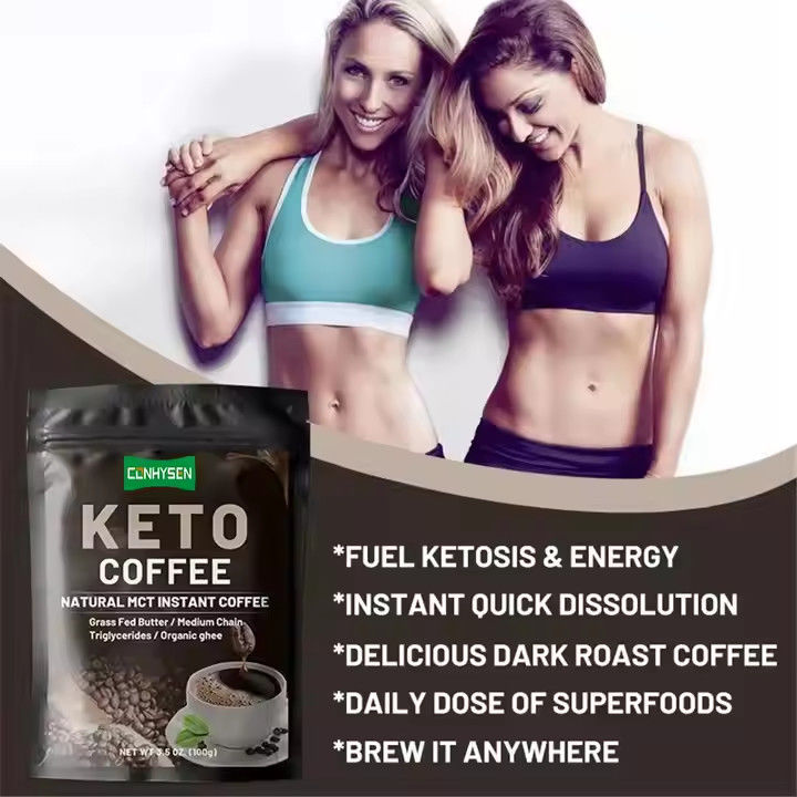 Rótulo privado Keto Emagrecimento Café Perda de peso Controle de dieta MCT Substituição de refeições Alimentos instantâneos