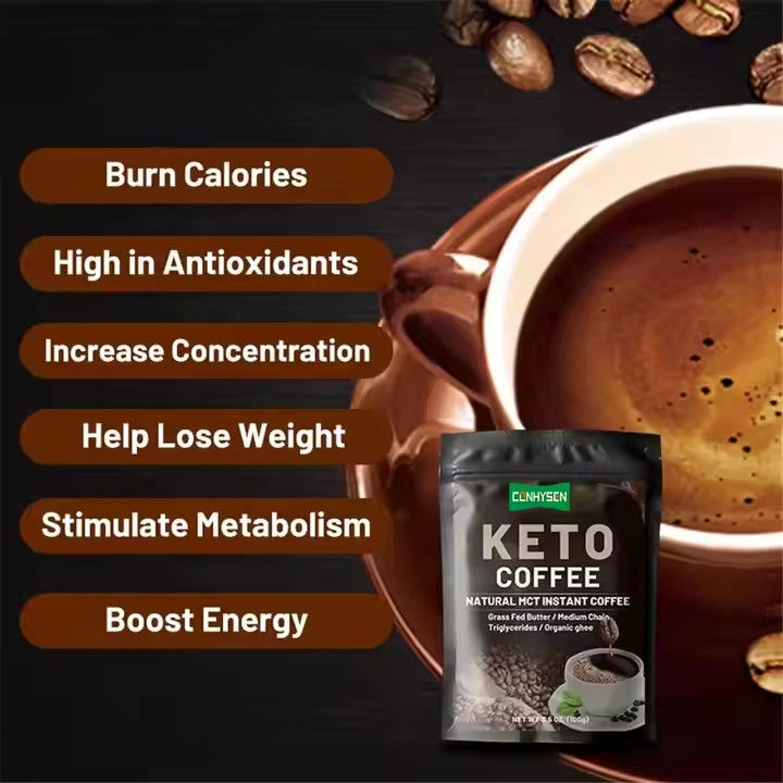 Rótulo privado Keto Emagrecimento Café Perda de peso Controle de dieta MCT Substituição de refeições Alimentos instantâneos