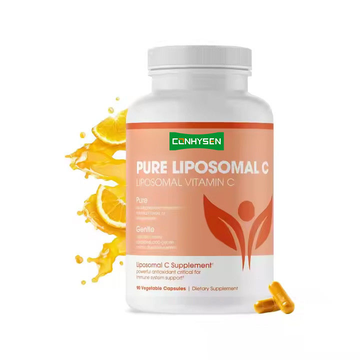 Capsulas de Vitamina C Lipossômica Pura Suportam a Saúde da Pele e das unhas dos Cabelos Suplementos nutricionais