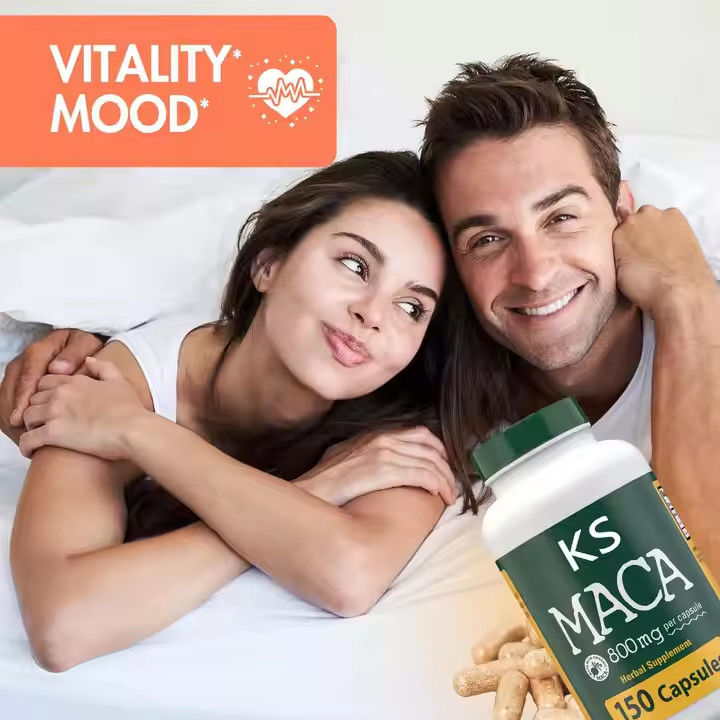 Capsulas de raiz de maca Energia Suporte Imunológico Homem Energia Orgânica Pílulas de Fortalecimento Masculino