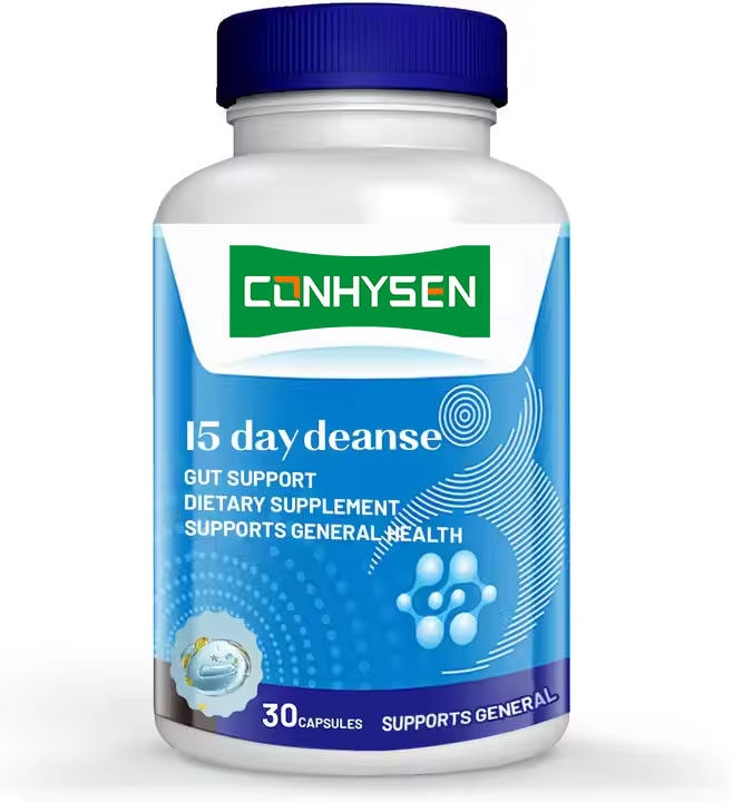 Marca privada 15 dias cápsulas de limpeza intestinal para saúde digestiva e saúde intestinal emagrecimento corporal