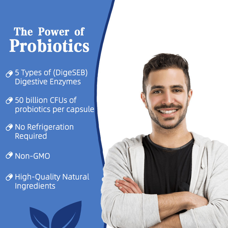 Cápsulas de Probióticos Detox Premium Personalizadas Melhoram os Níveis de Energia Formulado Para Mulheres e Homens
