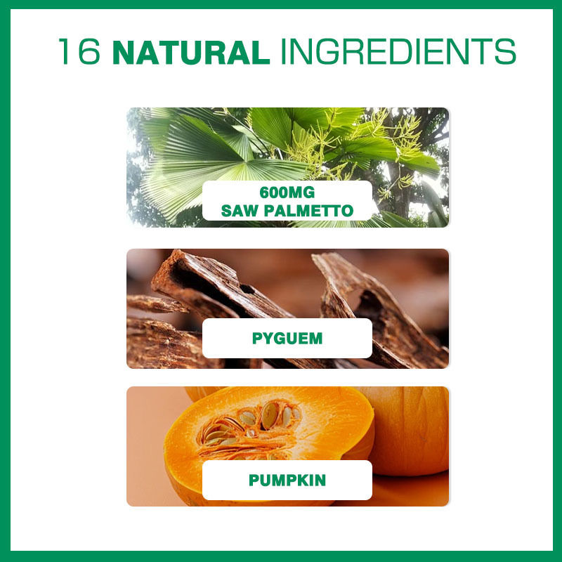 Suportes de Alta Qualidade para a Saúde Urinária Masculina Cápsulas Definitivas para a Próstata com 16 Ingredientes Naturais