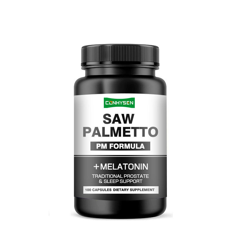 PM Fórmula Para Suporte Tradicional ao Sono da Próstata Saw Palmetto cápsulas com melatonina