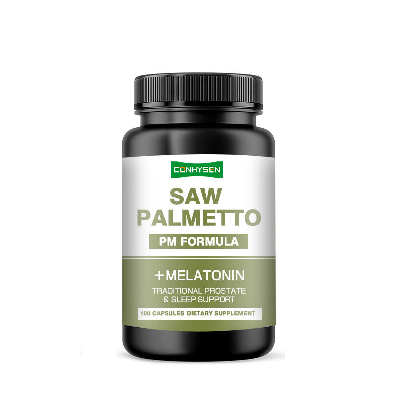 Premium Custom Saw Palmetto Capsules Suporta a Função da Bexiga Natural Saw Palmetto Extract Capsules