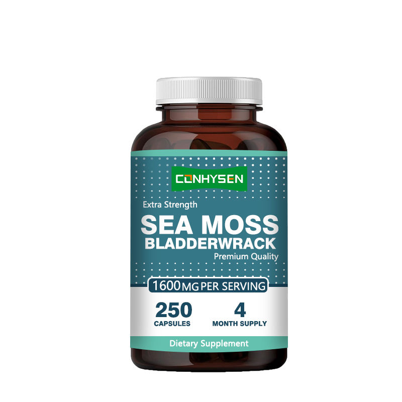 Capsulas de musgo irlandês orgânico para promover a saúde intestinal
