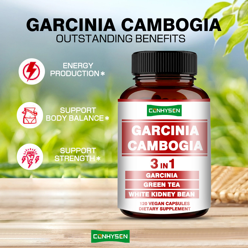 Cápsulas de Garcinia Cambogia de Alta Qualidade Suplemento Emagrecedor 3 em 1 Suporta o Equilíbrio Corporal