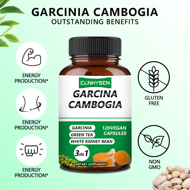 Personalização 3-em-1 Garcinia Cambogia cápsulas apoia a força com feijão branco