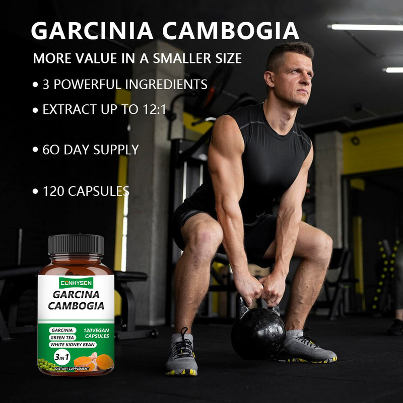 Personalização 3-em-1 Garcinia Cambogia cápsulas apoia a força com feijão branco