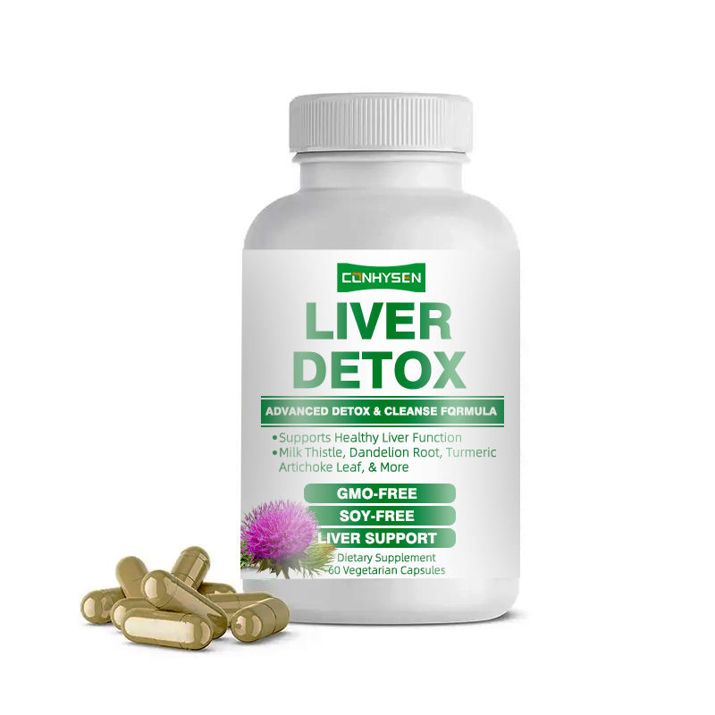 Cápsulas Personalizadas para Desintoxicação do Fígado Aumentam a Saúde do Fígado Cápsula Vegetariana com Pó de Raiz de Dente-de-Leão
