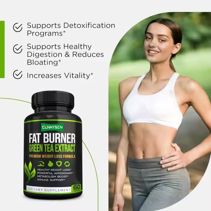 Queimador de Gordura de Chá Verde Premium para Perda de Peso Natural, Acelerador do Metabolismo, Suporte de Desintoxicação com Benefícios para Imunidade e Energia