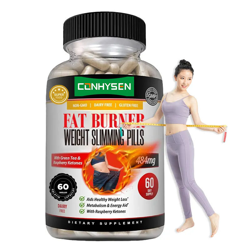 Cápsulas Premium Queimador de Gordura Natural com Chá Verde e Cetonas de Framboesa para Apoio ao Controlo de Peso