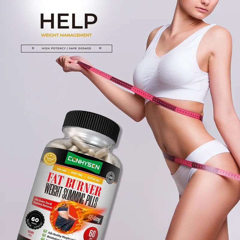 Cápsulas Premium Queimador de Gordura Natural com Chá Verde e Cetonas de Framboesa para Apoio ao Controlo de Peso