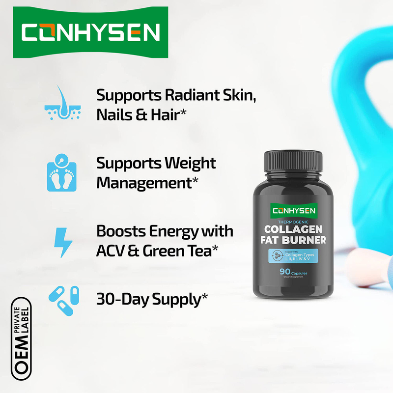 Cápsulas de Peptídeos de Colágeno Multiplo Personalizadas Suplementos Queimadores de Gordura Pílula Supressora de Apetite Para Adultos Pílulas de Colágeno Anti-Envelhecimento