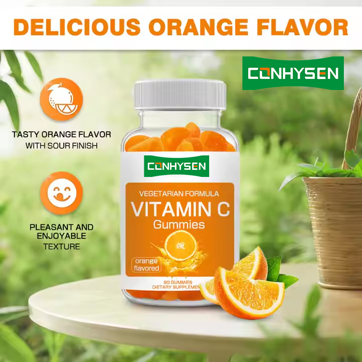 Vitamina C Extracto de frutas de laranja gomas saudáveis cabelo e reduz risco cardiovascular