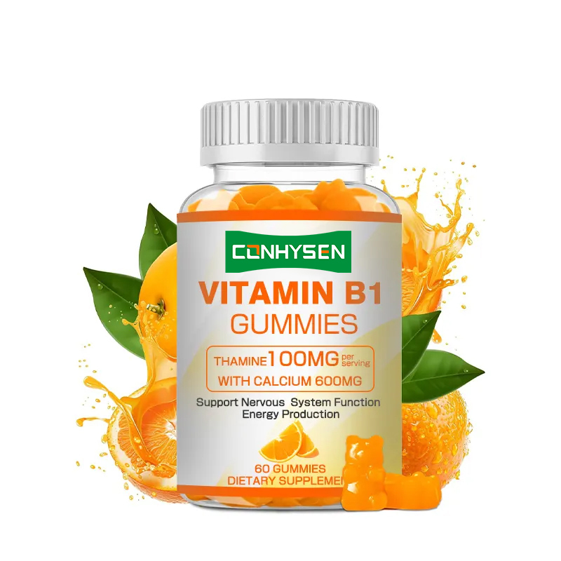 Gomas de vitamina B1 de marca própria aumentam a energia Promovem a saúde do coração Mantêm a saúde geral Fornecimento natural