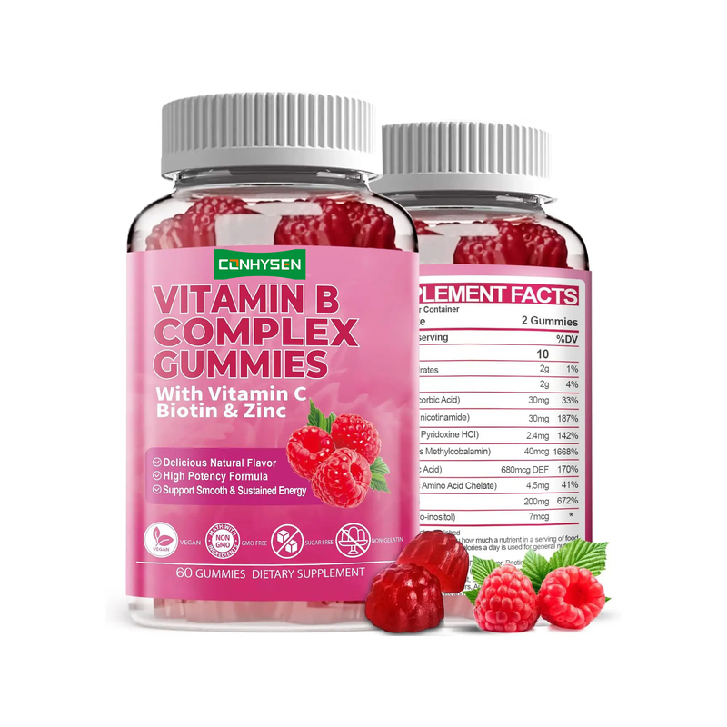 Vitaminas B Complexo Gomes com vitamina B6 Fórmula Natural Suporte Sistema Imune Saudável