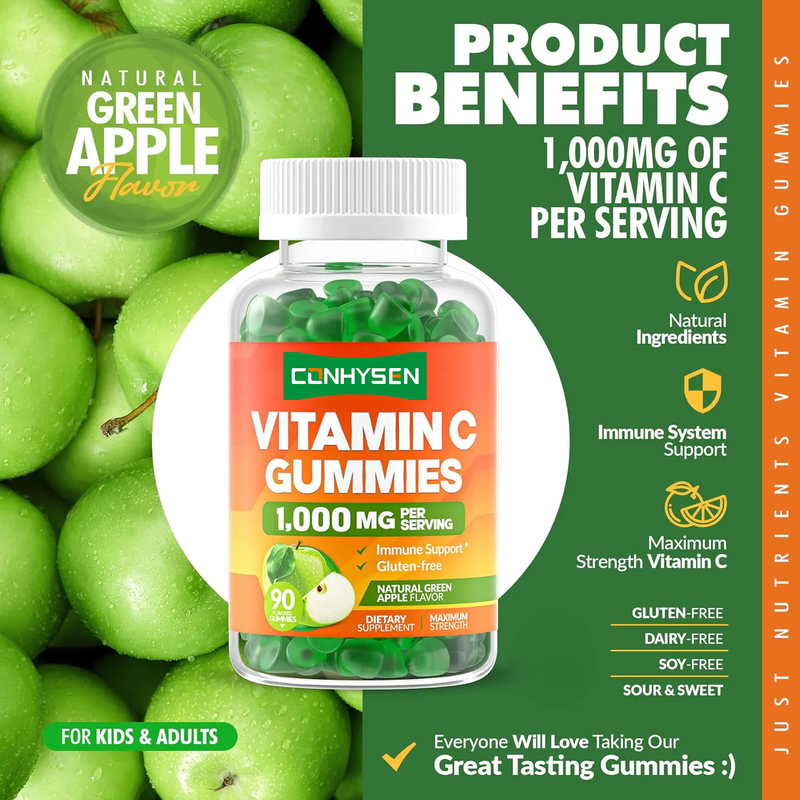 OEM Branqueamento da Pele Adultos Suplemento de Vitamina C para Criança 1000mg Vitamina C Gomes