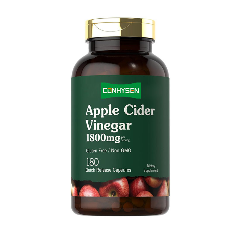 Suplemento de Cápsulas de Vinagre de Maçã Orgânico para Emagrecimento Corporal de Marca Própria OEM com Vitaminas e Zinco