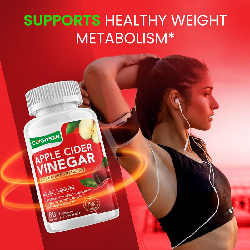 Biohealth OEM Marca Privada Capsulas de Vinagre de Maçã com Mãe Biológicas Pílulas de ACV Emagrecimento Detox Limpeza Suplemento