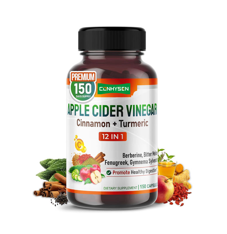 A fórmula da cápsula de vinagre de maçã apoia a desintoxicação e limpeza da digestão energética - ACV