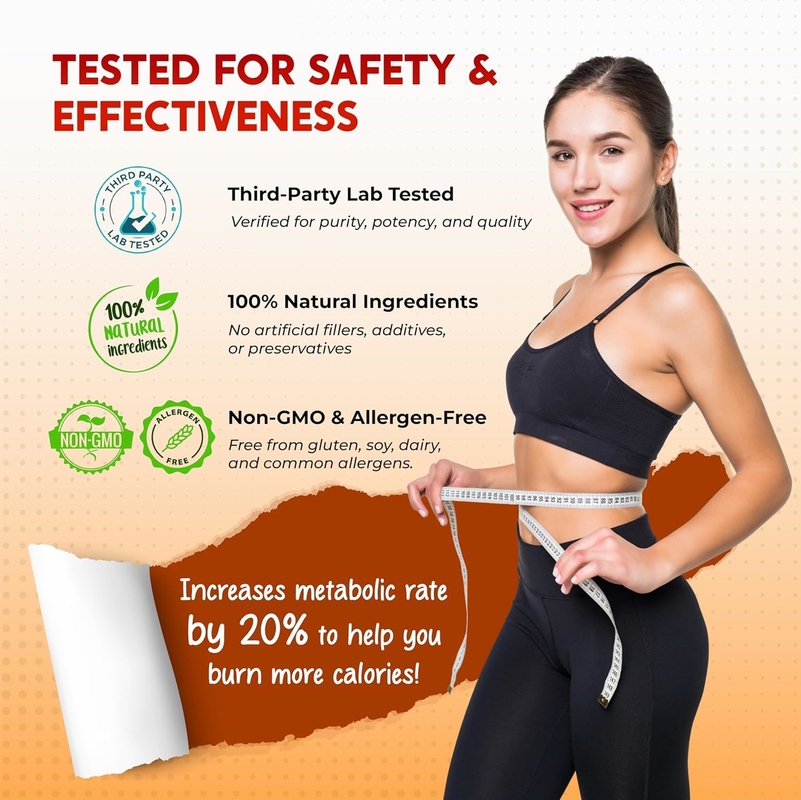 Cápsulas Detox de Vinagre de Cidra de Maçã Premium com Enzimas Digestivas Suportam o Metabolismo, Gerenciamento de Peso e Saúde Intestinal