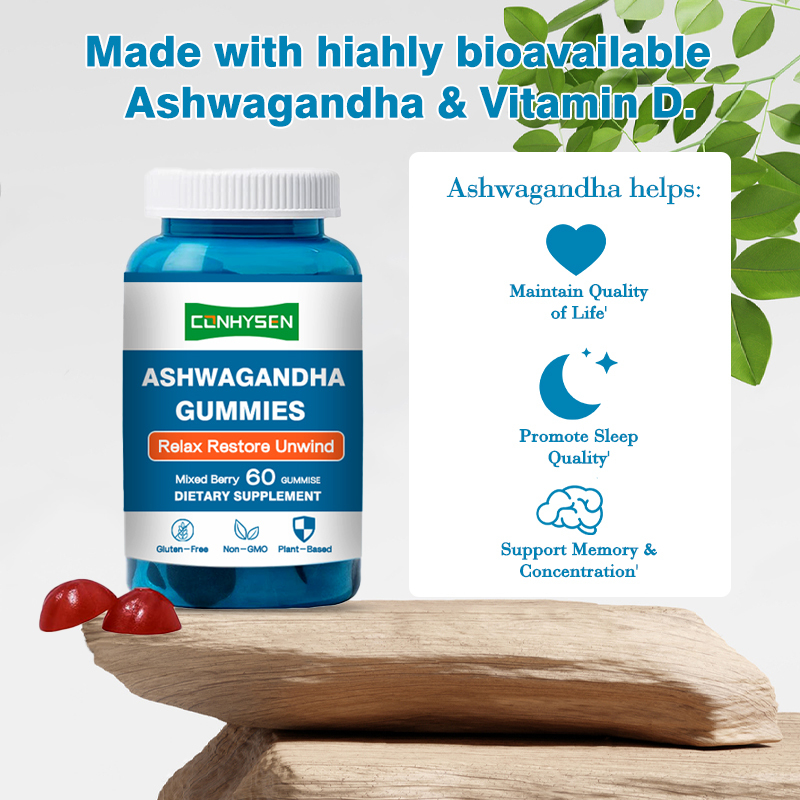 Gomas de Ashwagandha com Vitamina D2 para Reforço Imunológico - Validade de 18 Meses