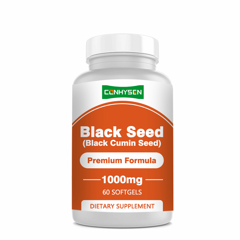 Óleo de semente preta Softgels 1000mg com Omega-3 6 9 para suporte antioxidante