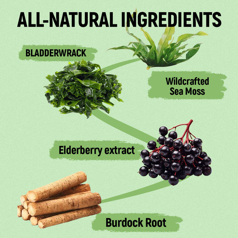 Goma de musgo do mar com vitamina C Fábrica de fornecedores de zinco para suporte antioxidante