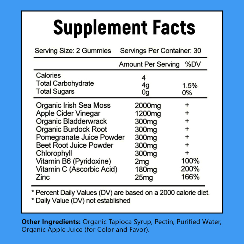 Suplemento de Gomas de Musgo Marinho 10-em-1 Fórmula Premium Personalizada para Impulsionar e Suavizar a Pele