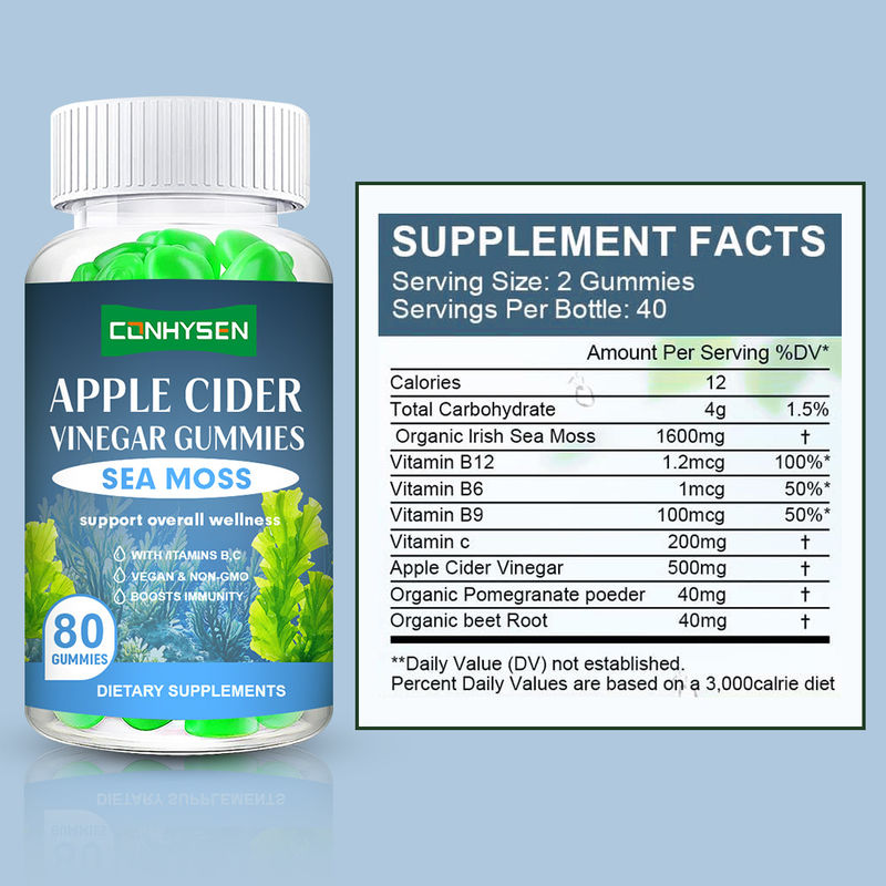 Gomas de Musgo Marinho com Vitamina B C Atacado de Fábrica Suporte à Reposição de Energia