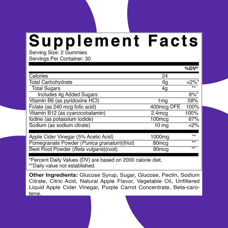 Fábrica sabor de maçã goma de vinagre de maçã promoção de desintoxicação marca personalizada