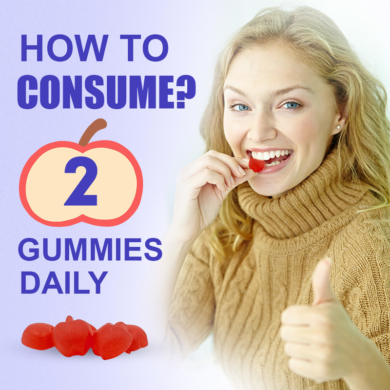 Fábrica sabor de maçã goma de vinagre de maçã promoção de desintoxicação marca personalizada