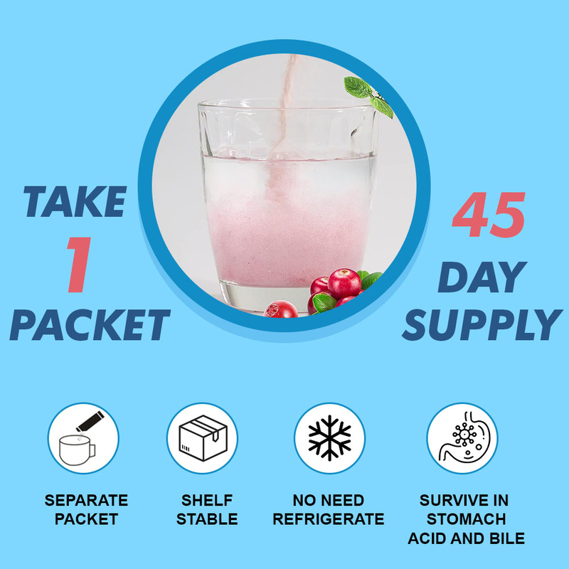 Fábrica 4-em-1 Probióticos em pó D-Mannose Marca personalizada Manter o Equilíbrio PH