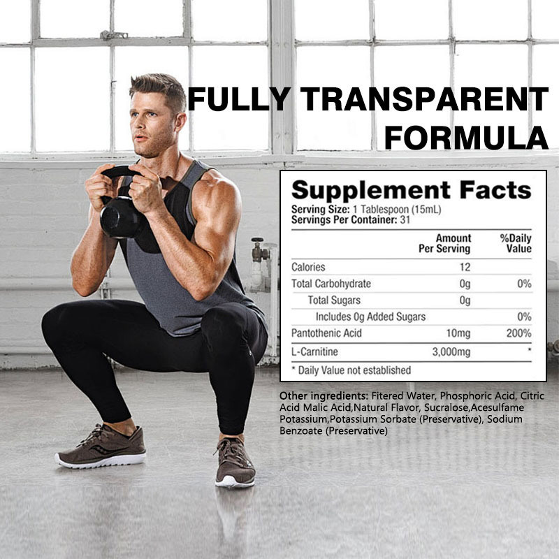 Personalização por atacado de L-Carnitina Líquida Promove o metabolismo da gordura e a produção de energia