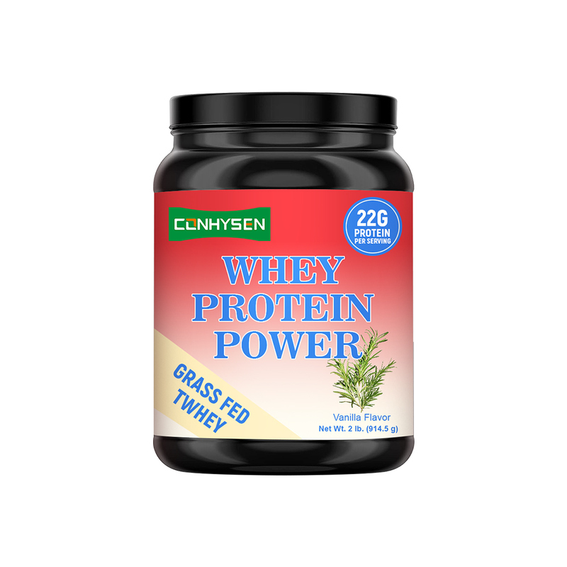 Proteína de soro de leite Potência Erva alimentada Tri Blend Proteína Suporta o crescimento muscular