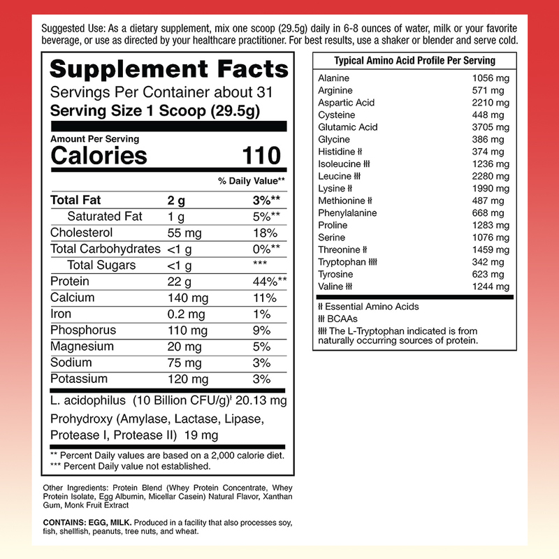 Proteína de soro de leite Potência Erva alimentada Tri Blend Proteína Suporta o crescimento muscular