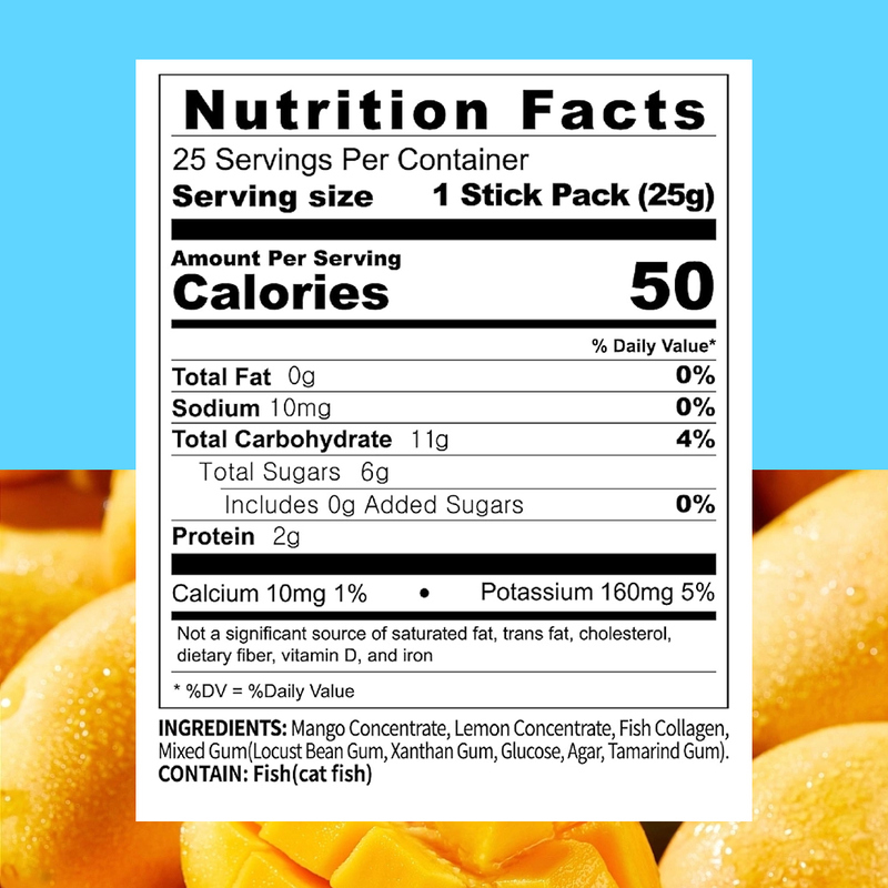 Geleia de Colágeno com Manga para a saúde das articulações e ossos com Marca Própria