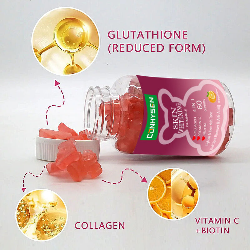 Melhores gomas branqueadoras de pele clareadoras e até mesmo de tom de pele gomas para remover manchas escuras gomas de biotina de colágeno