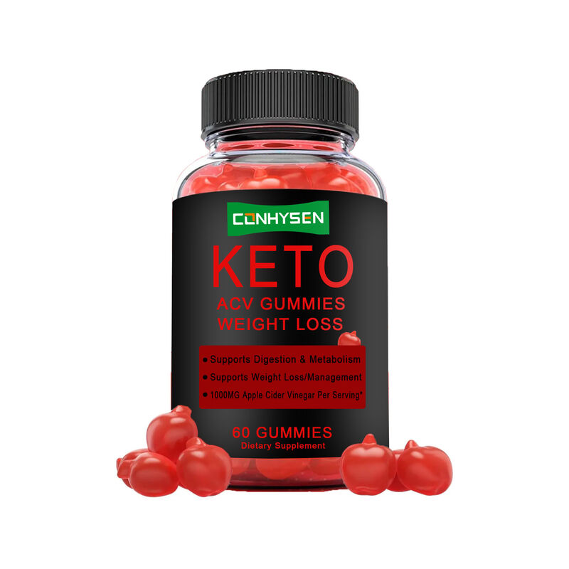 Vínagre de Sidra de Maçã Amigável para Adultos Keto ACV Gummies Vitaminas Fólicas Suplemento para a Saúde intestinal e aumento do metabolismo