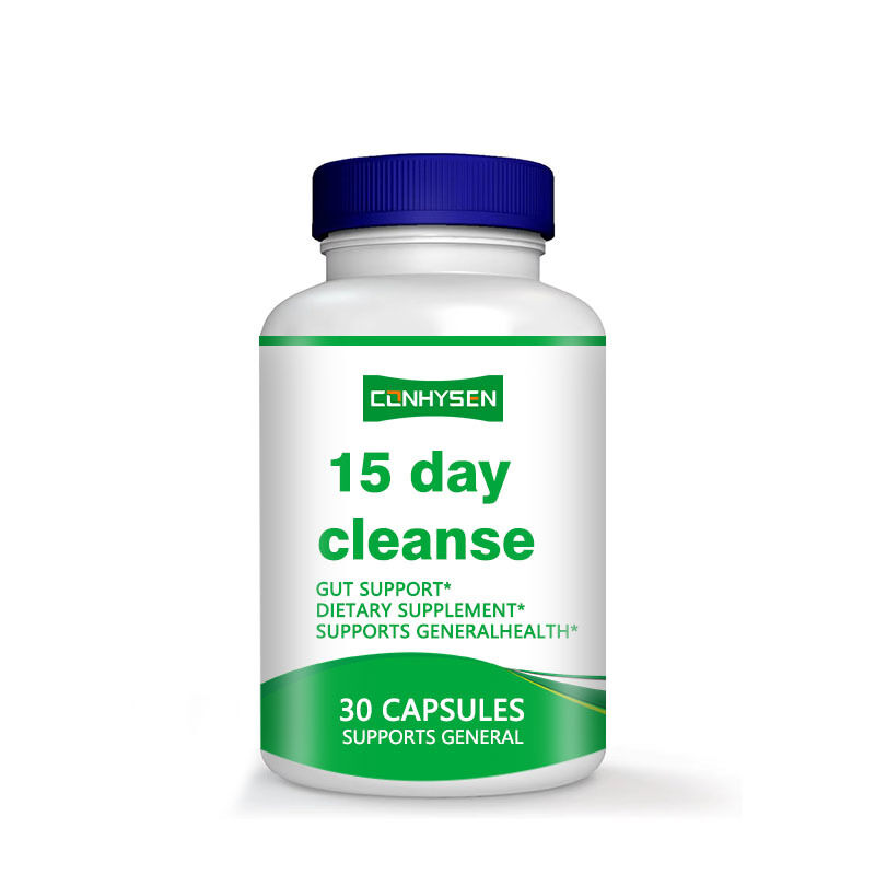 Suplemento de Saúde de Marca Própria - Cápsulas de Limpeza e Desintoxicação Intestinal de 15 Dias para Saúde Digestiva e Saúde Intestinal