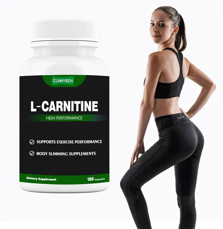 Marca Privada Suplementos Dietéticos L-carnitina Fumarato Folha de Lótus Emagrecimento Perda de Peso Cápsulas de L-carnitina Fibra dietética