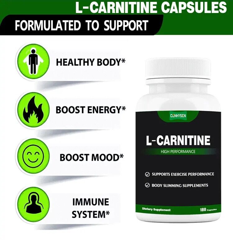 Marca Privada Suplementos Dietéticos L-carnitina Fumarato Folha de Lótus Emagrecimento Perda de Peso Cápsulas de L-carnitina Fibra dietética
