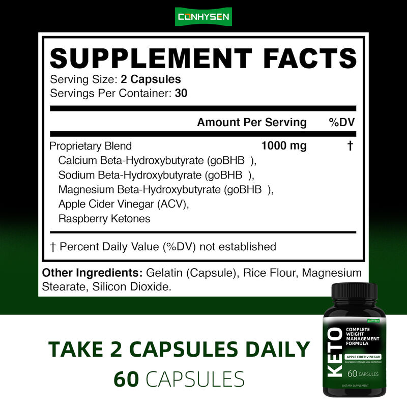 Cápsulas de Suplemento para Emagrecimento Keto Slim, Cápsulas de Dieta Keto Avançada para Perda de Peso com Desintoxicação Potente