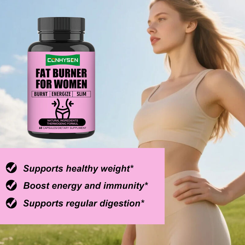 Capsulas de queima de gordura de marca privada Suporta o controle do apetite Aumenta o metabolismo Suplemento dietético Capsulas de perda de peso