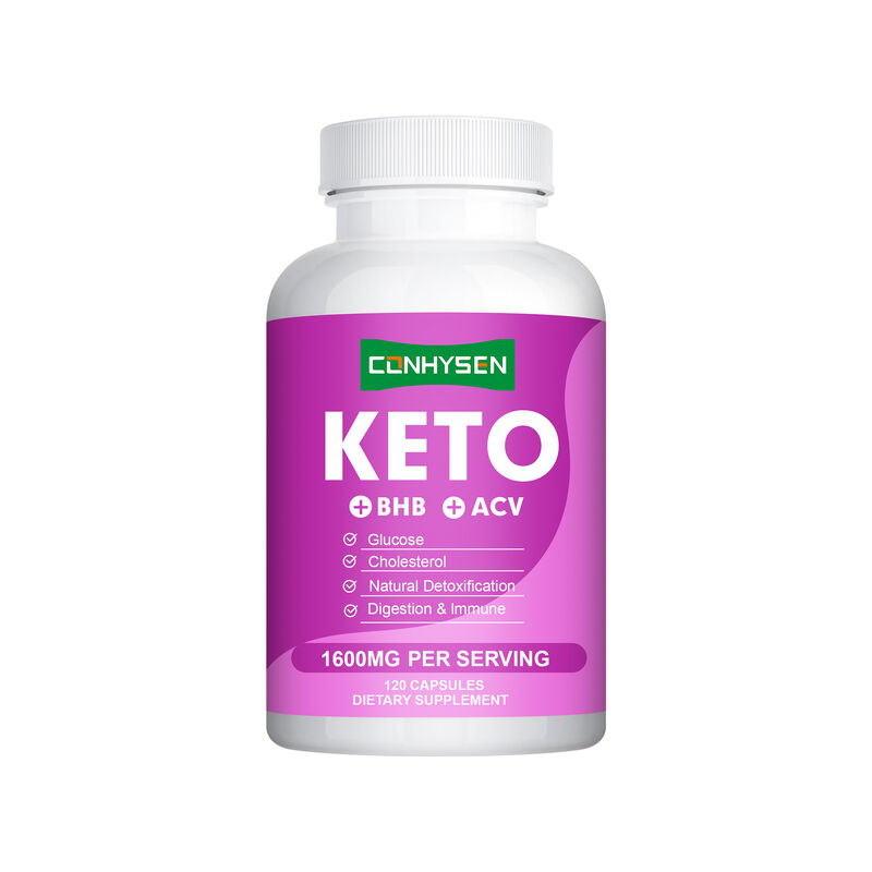Cápsulas Keto OEM ODM Ricas em BHB ACV Vitaminas Zinco Cromo Suporta Atividade Metabólica Eficiente Pílulas para Perda de Peso