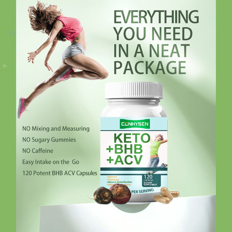 Cápsulas de Fibra Dietética Keto ACV BHB de Marca Própria Suplementos para Perda de Peso Cápsulas Keto Bhb Cápsulas Dietéticas