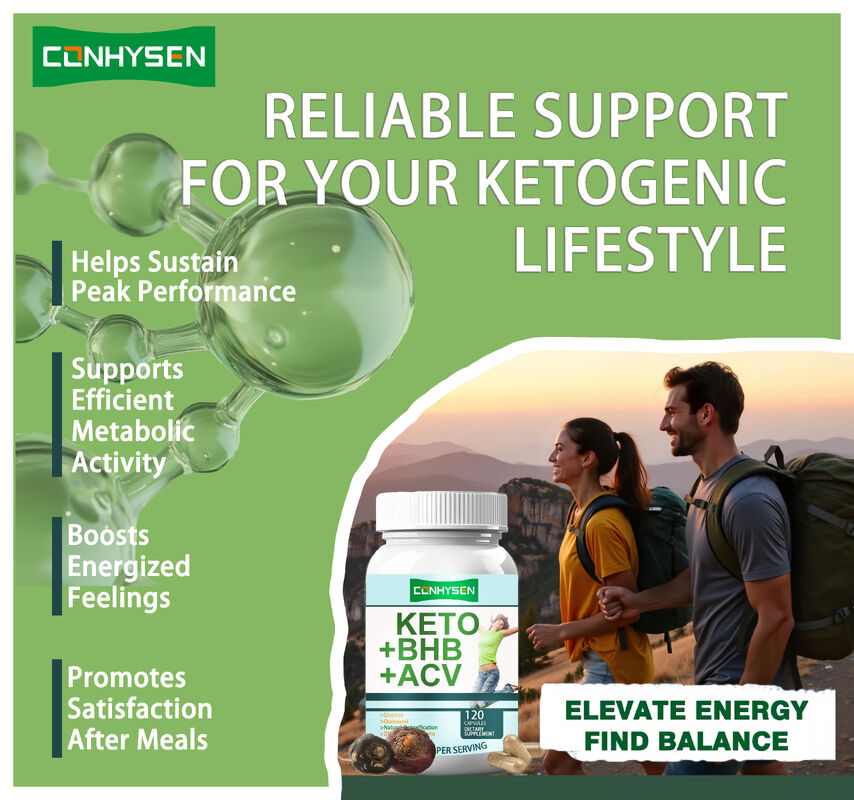 Cápsulas de Fibra Dietética Keto ACV BHB de Marca Própria Suplementos para Perda de Peso Cápsulas Keto Bhb Cápsulas Dietéticas