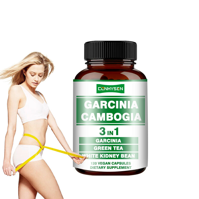 Cápsulas de Garcinia Cambogia OEM para Suporte à Produção de Energia, Equilíbrio Corporal, Fibra Alimentar, Cápsula para Perda de Peso
