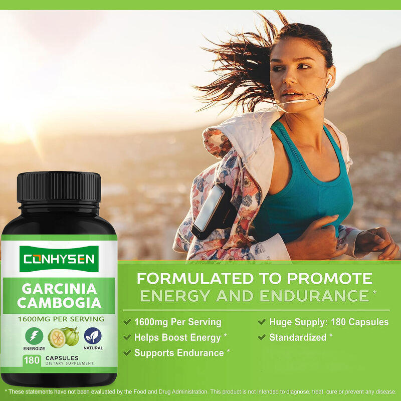 Suplemento Alimentar de Alta Qualidade Cápsulas de Garcinia Cambogia Pura Promove Energia e Resistência Suplementos Naturais